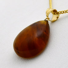 画像をギャラリービューアに読み込む, 久慈原産琥珀ペンダント