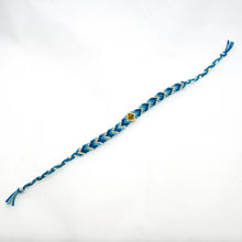 画像をギャラリービューアに読み込む, アマリンミサンガ(久慈産原石削り出し琥珀付)