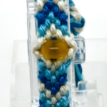 画像をギャラリービューアに読み込む, アマリンミサンガ(久慈産原石削り出し琥珀付)