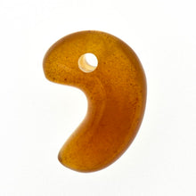 画像をギャラリービューアに読み込む, 久慈原産琥珀原石(研磨済)(勾玉)