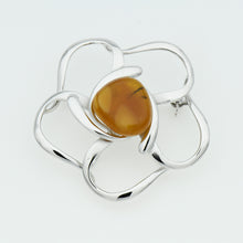 画像をギャラリービューアに読み込む, 久慈原産琥珀ブローチ