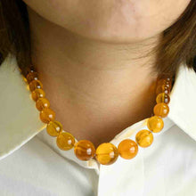 画像をギャラリービューアに読み込む, 久慈原産琥珀ネックレス