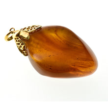 画像をギャラリービューアに読み込む, 久慈原産琥珀ペンダント