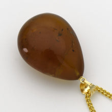 画像をギャラリービューアに読み込む, 久慈原産琥珀ペンダント