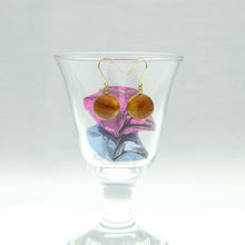 画像をギャラリービューアに読み込む, 久慈原産琥珀ピアス