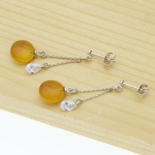 画像をギャラリービューアに読み込む, 久慈原産琥珀ピアス