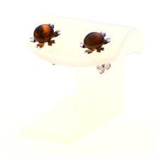 画像をギャラリービューアに読み込む, 久慈原産琥珀ピアス