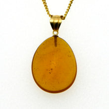 画像をギャラリービューアに読み込む, 久慈原産琥珀ペンダント
