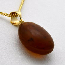 画像をギャラリービューアに読み込む, 久慈原産琥珀ペンダント
